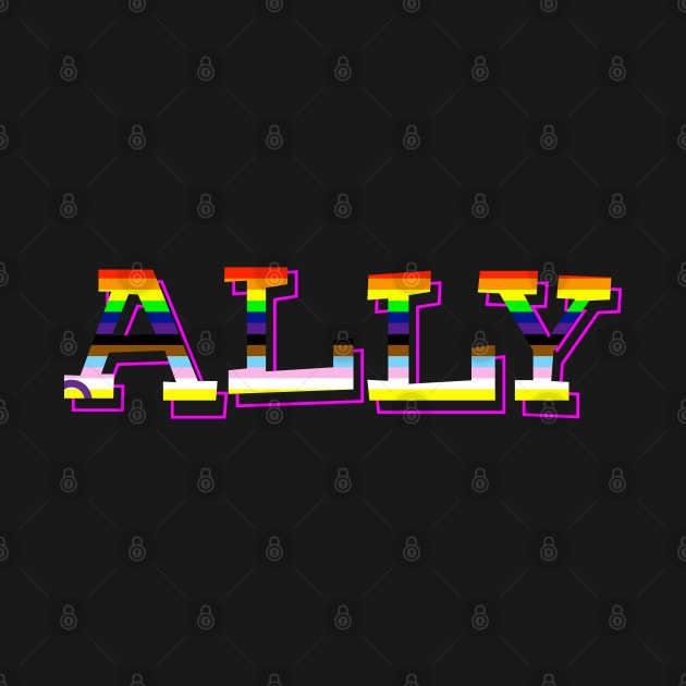 Pride Allyship New Pride Progress Flag by Huhnerdieb Apparel