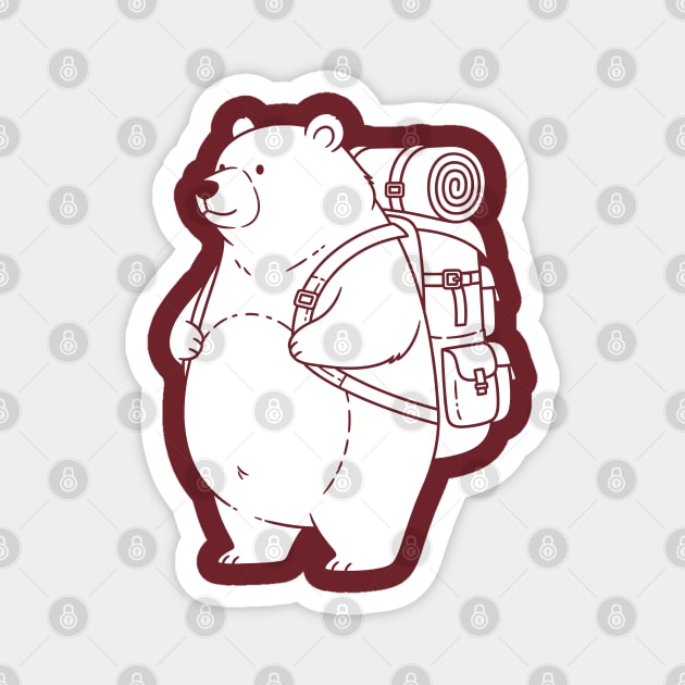 Adventurous Polar Bear Explorer Magnet by enrynz
