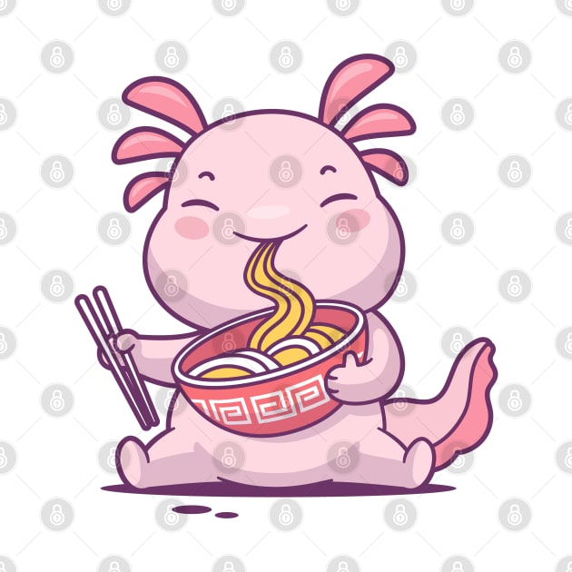 Ramen Axolotl by zoljo