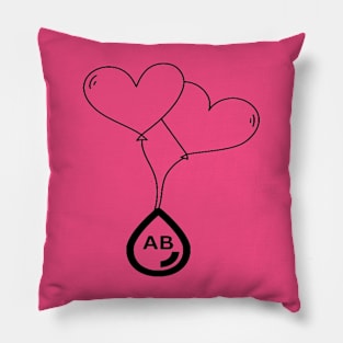 Heart with Blood Group AB Pillow