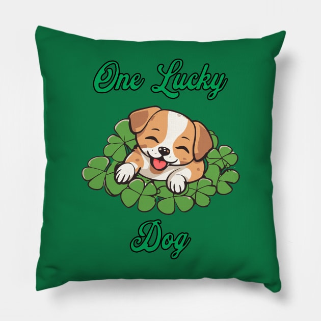 One Lucky Dog Pillow by Cheeky BB