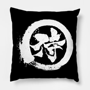 SAMURAI ENSO - Japanese Calligraphy SHO-DO  |  Paint Splat Pillow