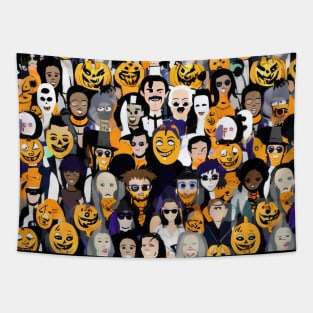 Scary Halloween Jackolantern Art Tapestry