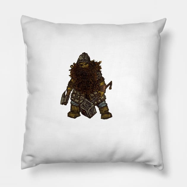 Thorfin Blunt Hammer Pillow by Hominid