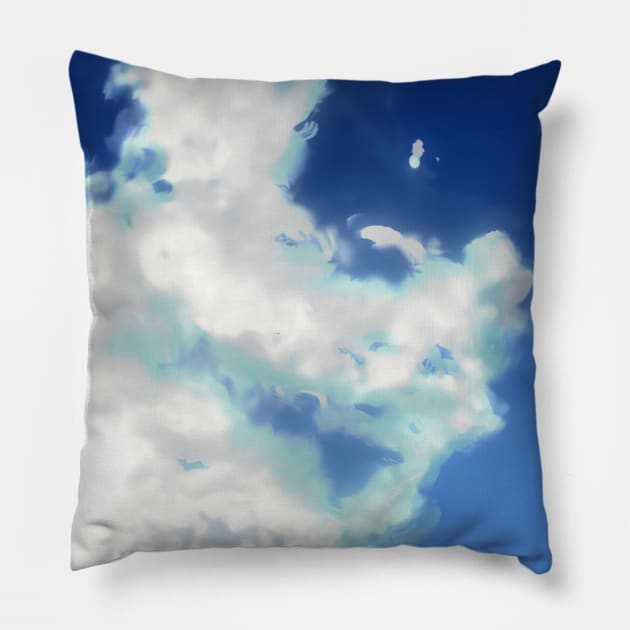 Painted Clouds Pillow by saradaboru