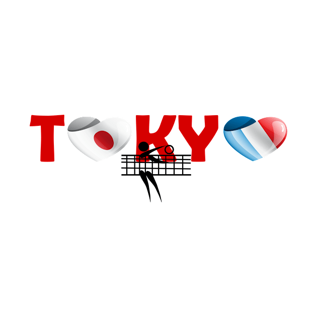 Sports games in Tokyo: Volleyball team from France (FR) by ArtDesignDE