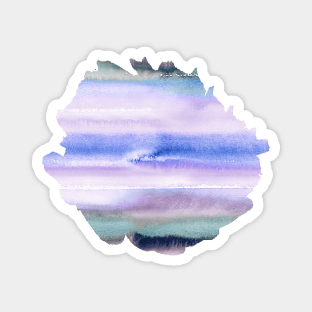 Gradient Watercolor Blue purple Magnet by ninoladesign