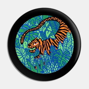 Tiger in the jungle Pin