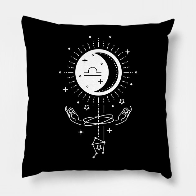 LIBRA Zodiac sign art Pillow by nanaminhae