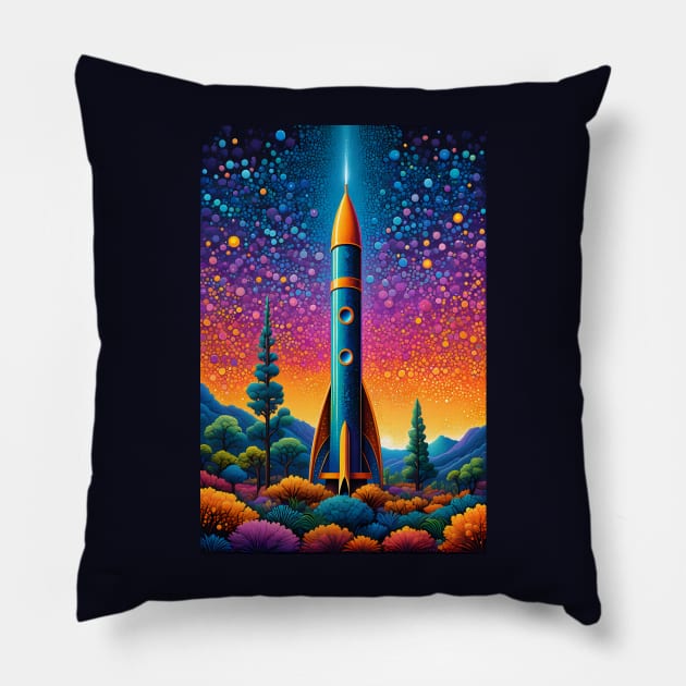 ROCKET HOME DECOR Pillow by vibrain