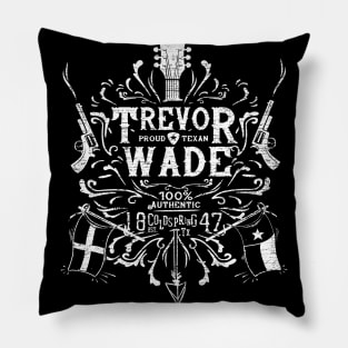 Trevor Wade Musician Crest Pillow