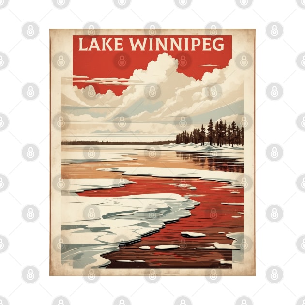 Lake Winnipeg Vintage Poster Tourism by TravelersGems