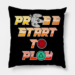 Press Start to Play Pillow