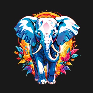 Dreamlike Elephant: A Vibrant Modern Digital Art T-Shirt