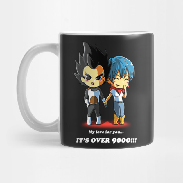 Love Over 9000 Dragon Ball Mug Teepublic