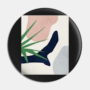 Abstract, Plant, Mid century modern wall art Pin