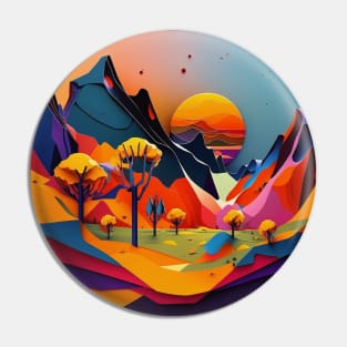 Colorful Mountains Pin