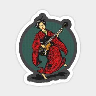 Vintage Japanese Rockabilly Player Magnet