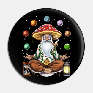 Hippie Mushroom Meditation Pin