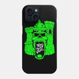 Broskull Logo V.2 Green Castle with White Letters Phone Case