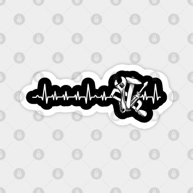 Mechanic Heart Pulse  Mechanic T Shirt Magnet by Murder By Text