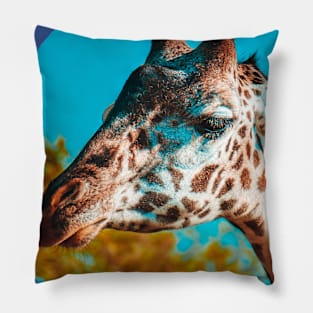 Gentle Giraffe Photograph Pillow