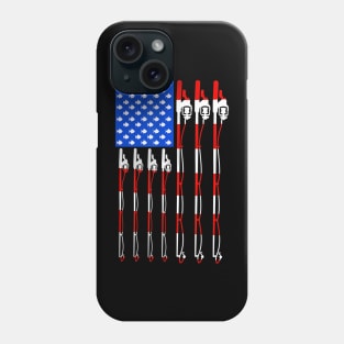 Patriotic Fishing American USA Flag Fishing Pole Phone Case