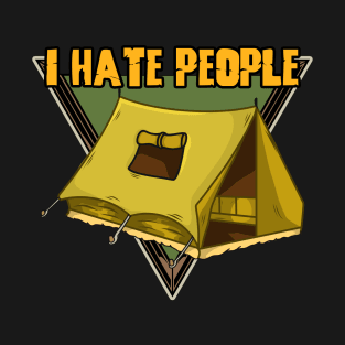 Funny I Hate People Camping Pun T-Shirt