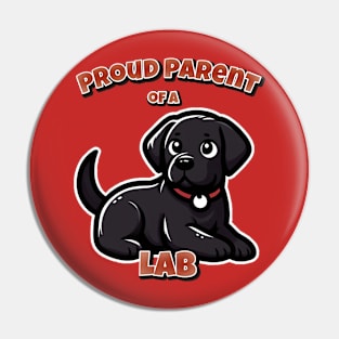 Black Labrador Cute Pin