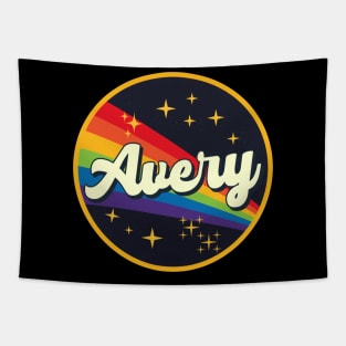 Avery // Rainbow In Space Vintage Style Tapestry