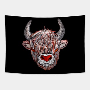 Scary ox cow Chinese zodiac Tapestry