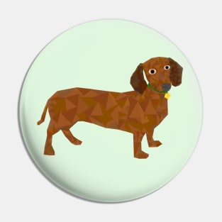 Geometric Sausage Dog Pin