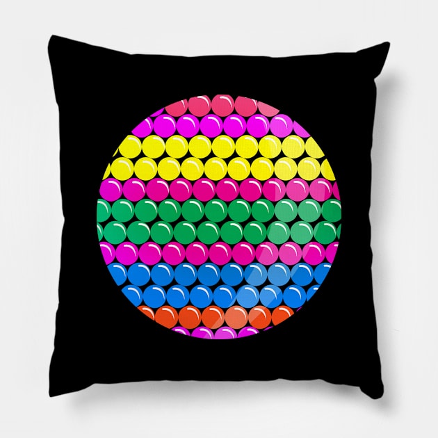 'Colorful Circle Shaped Dots' International Dot Day Pillow by ourwackyhome