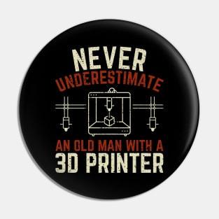 Old Man 3D Printer Printing Pin