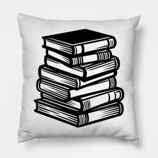 Stack of Books Pillow