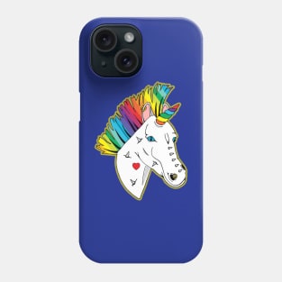 Pride Punk Rainbow Mohican Unicorn Phone Case