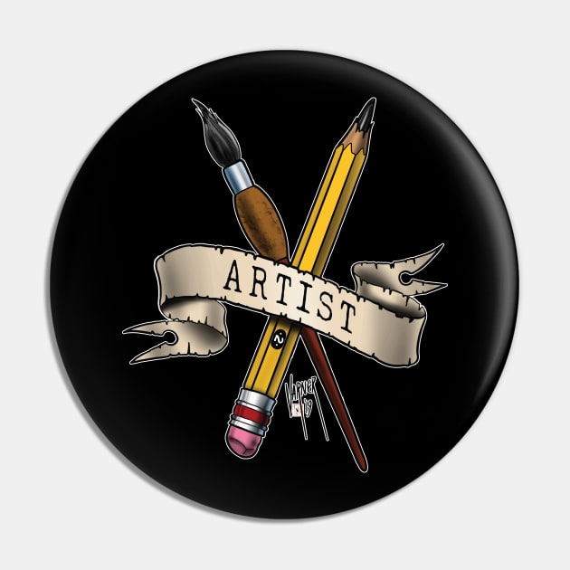 Paint Brush & Pencil, Artist Pin by Steve_Varner