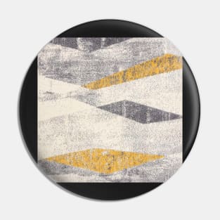 Geometric Distressed Turkish Grey & Yellow Modern Style Pin