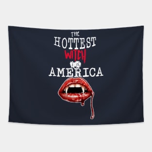 The Hottest Witch in America Women's Halloween Tapestry