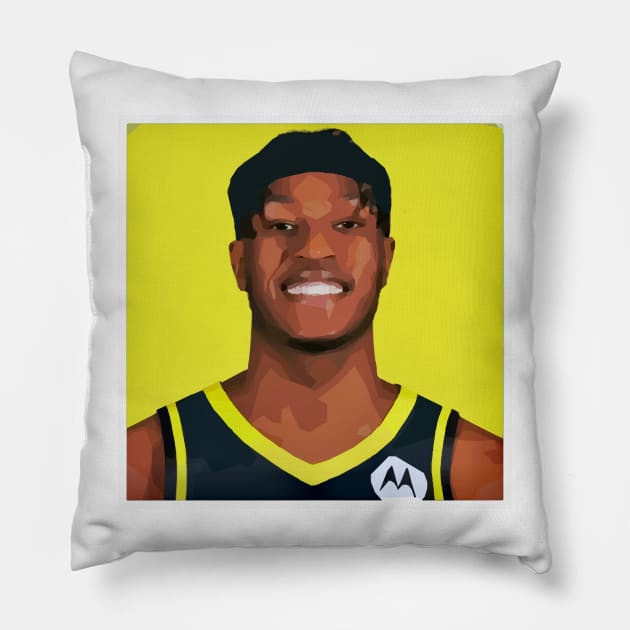 Myles Turner Pillow by Playful Creatives