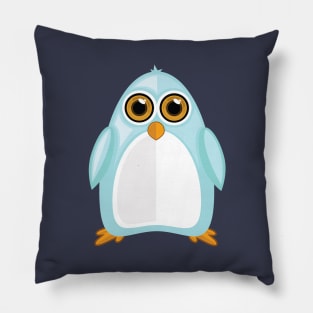 Baby Blue Penguin Pillow