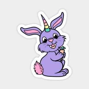 Rabbicorn or bunnycorn, the combination of rabbit and unicorn Magnet