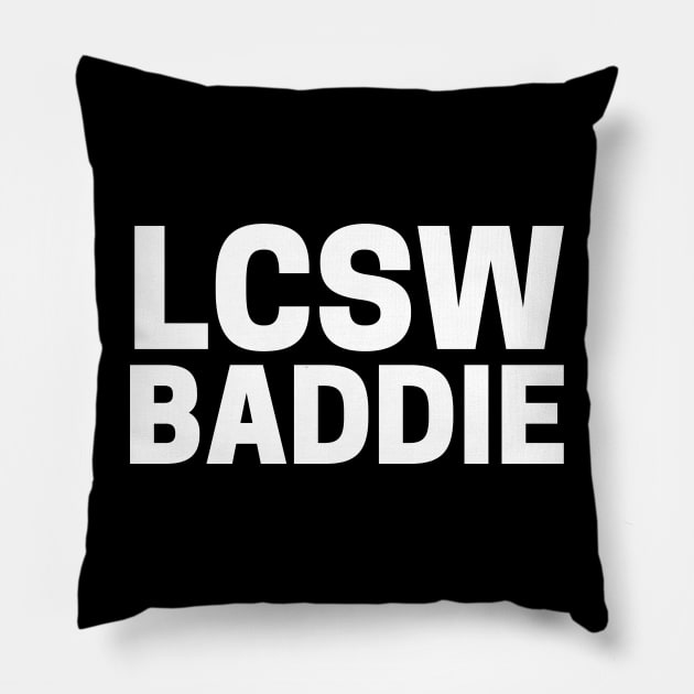 Black Social Worker LCSW Baddie Pillow by Chey Creates Clothes