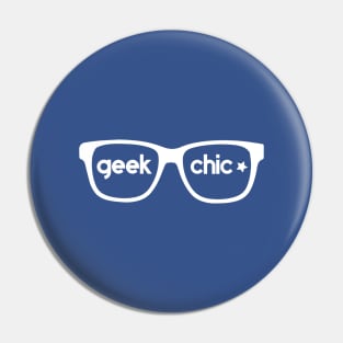 Geek Chic Nerdy Glasses Purple Blue Pin