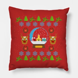 Pixelated Ugly Christmas Themes Pillow