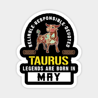 Zodiac Taurus: Born In May Magnet