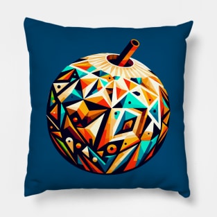 Tribal Geometry: Colorful Coconut Design Pillow