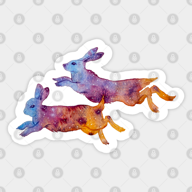 Celestial Rabbits - Bunnies - Sticker