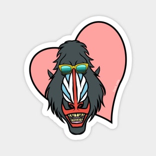 Valentine Mandrill Magnet