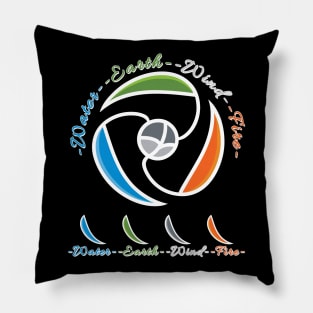 Water Earth Wind Fire Pillow